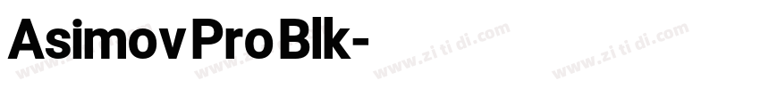 Asimov Pro Blk字体转换